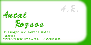 antal rozsos business card